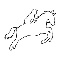Horse riding equestrian sport icon vector illustration graphic design