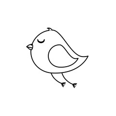 cute bird isolated icon vector illustration design