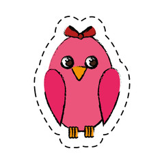 cute bird isolated icon vector illustration design