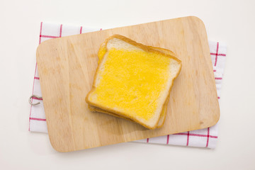 yellow toast butter