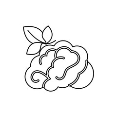 brain human with tree creative icon vector illustration design