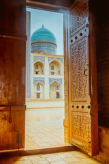 Bukhara, Uzbekistan. View of The Mir-i-Arab madrassah