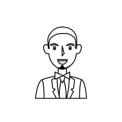 young businessman avatar character vector illustration design