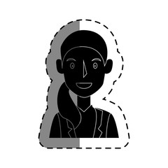 young businesswoman avatar character vector illustration design