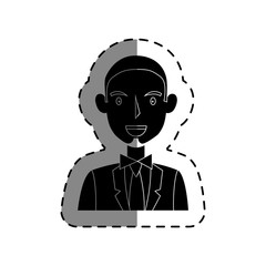 young businessman avatar character vector illustration design