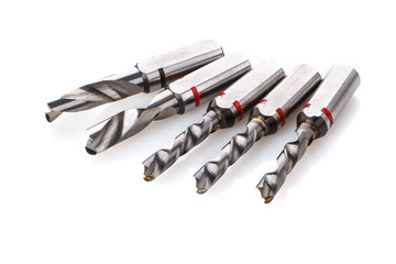 professional tools for woodworking drill bits isolated