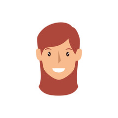 young woman head avatar vector illustration design