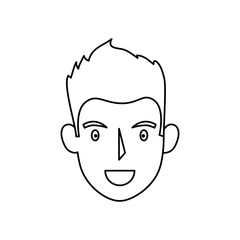 young man avatar character vector illustration design