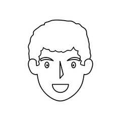 young man avatar character vector illustration design