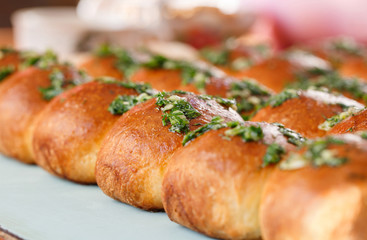 Delicious patties with parsley.