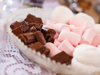 buffet, wedding decorations, desserts