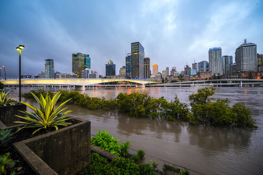 Brisbane River during big flood event