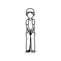 golf player avatar icon vector illustration design