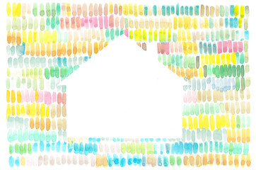 カラフルな新築一戸建て Colorful new-built detached house © K.M.S.P.