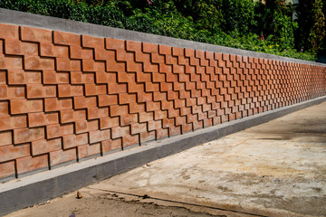 Brown Brick fence