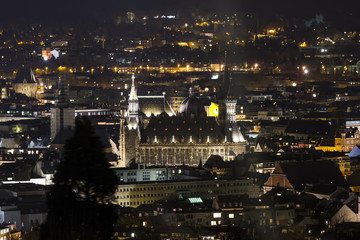 Fototapeta premium aachen cityscape at night