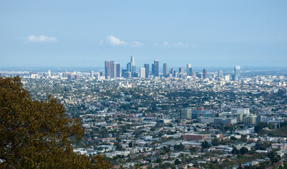 Obraz premium California LA Skyline Griffith Observatory Los Angeles HollyWood Sign
