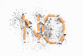 No, of a cigarette butts 