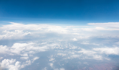Fototapeta na wymiar Nics sky from the airplane
