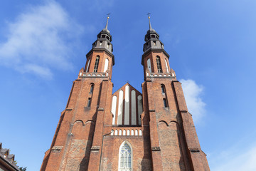 Fototapeta na wymiar Cathedral Basilica of the Holy Cross, Opole, Poland