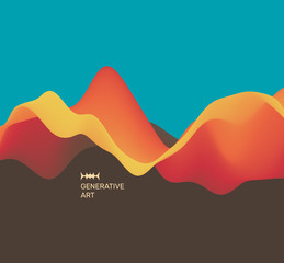 Obraz premium Abstract wavy pattern. Background for design. Illustration for banner, flyer, book cover, poster.