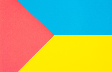 Composition with blue, yellow and red triangle