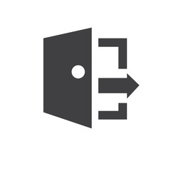 logout symbol icon vector