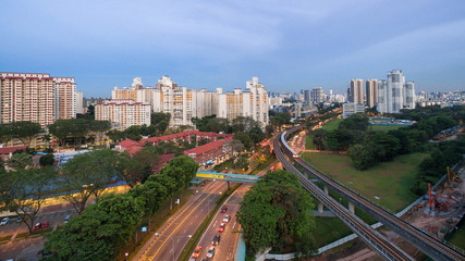 Naklejka premium Singapore mass rapid train (MRT) Buona Vista station