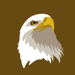 Eagle head vector illustration style Flat