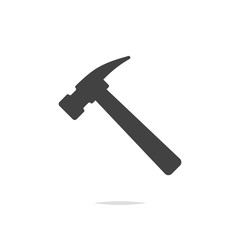 Hammer icon vector isolated