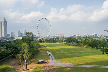 Fototapeta na wymiar Gardens by the Bay park at Marina Bay, Singapore
