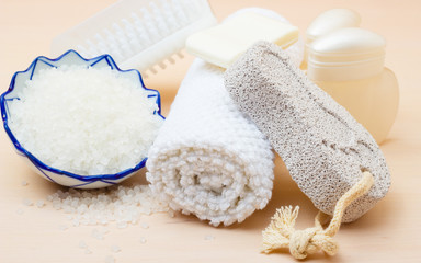 Pedicure accessories set tools closeup