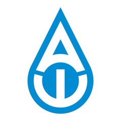 water drop logo. a and w logo vector.