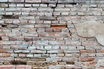 cracked concrete vintage brick wall background