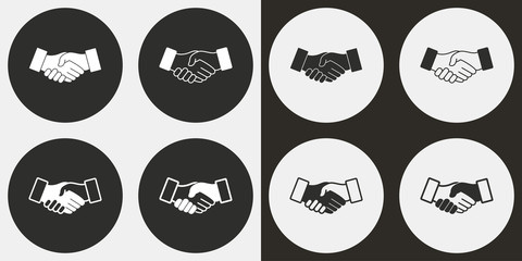 Handshake icon set.