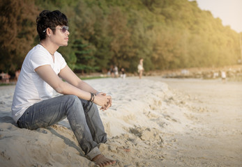 Relaxing On The Beach