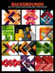 Vector set of triangle and arrow abstract backgrounds