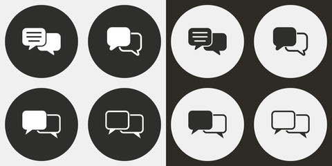 Communication bubble icon set.