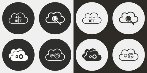 Cloud computing icon set.