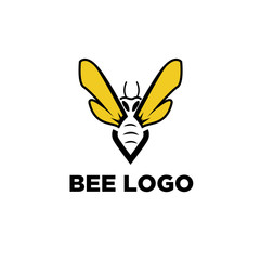 bee flying logo
