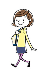 女の子：歩く
