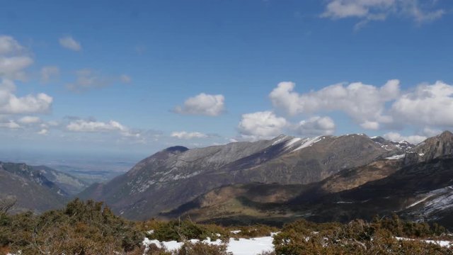 view of the french Pyrenees mountains in spring time