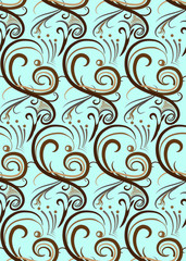 Seamless pattern. blue and brown