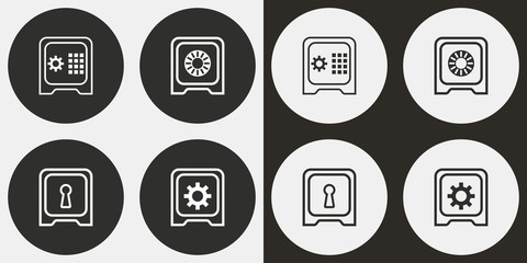 Safe icon set.