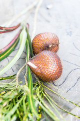 Salak Fruit sur table