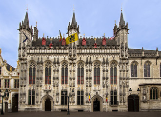 Fototapeta na wymiar Bruges, Belgium. Provinciaal Hof