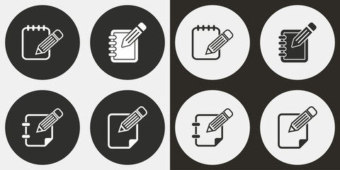 Notepad icon set.