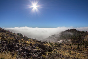 Clouds in the mountains