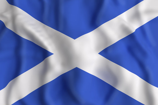 Scotland flag waving
