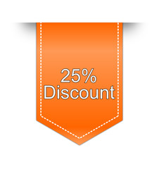 25% Discount label